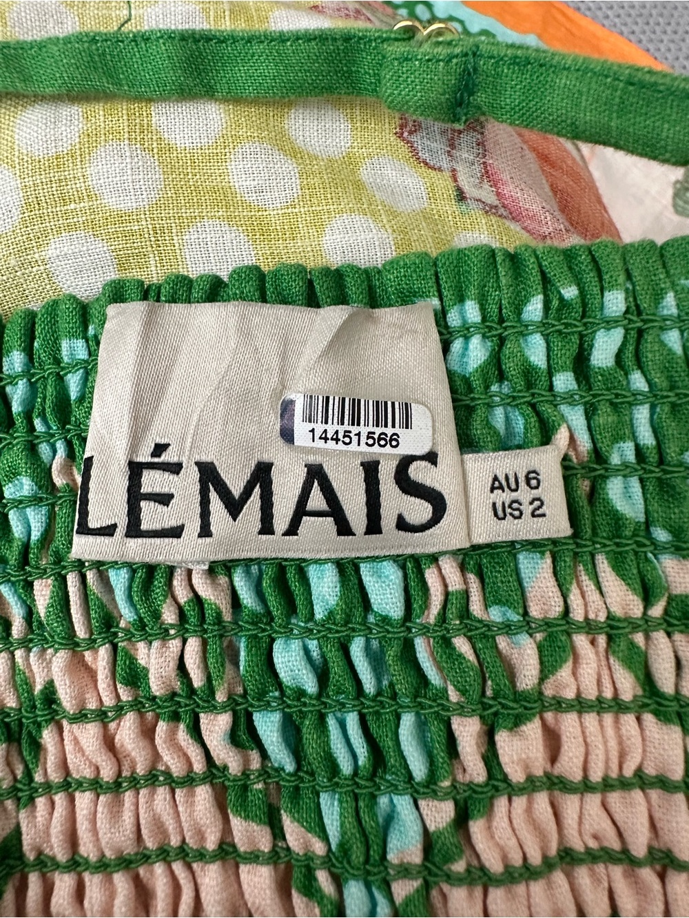 ALÉMAIS Lemonis Printed Linen Midi Dress XS AU6/US2 - Picture 8 of 14